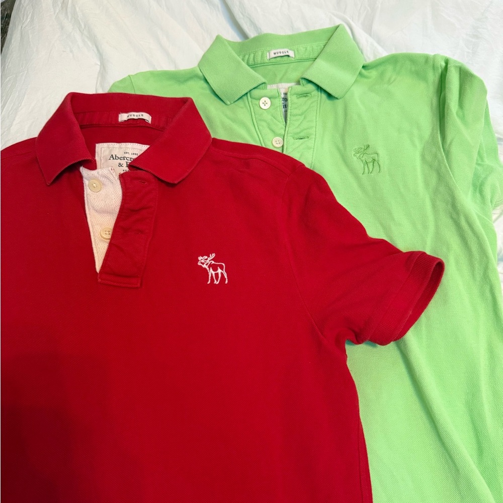Abercrombie & Fitch Kids Polo Shirts in Red and Green